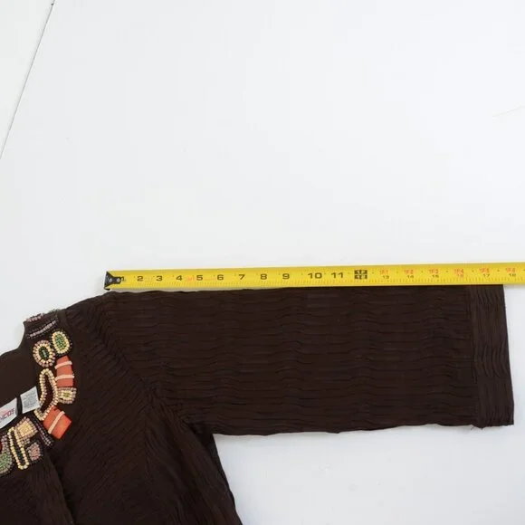 Chico Burundi Beat Bernita Tribal Beading Embroidery Jacket Size 0 (XS) Office - Picture 12 of 12